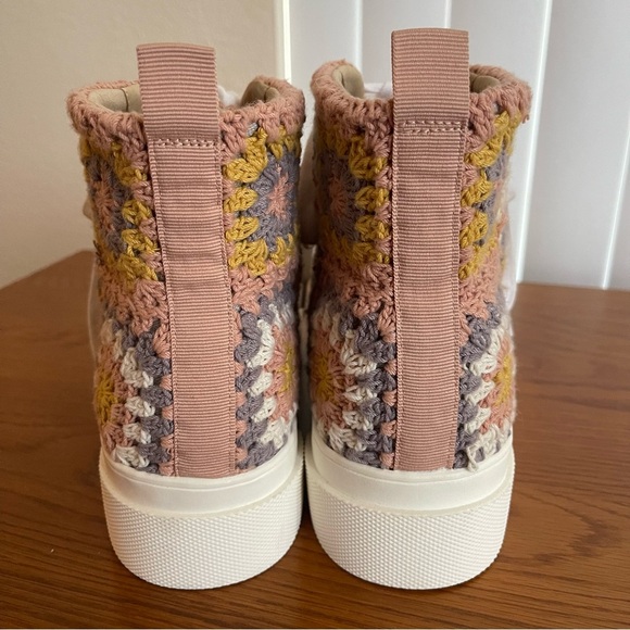 Lucky Brand Curla High Top Platform Crochet Sneakers Size 8 - Picture 8 of 16